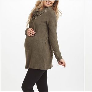 PinkBlush Maternity Army Green Sweater
